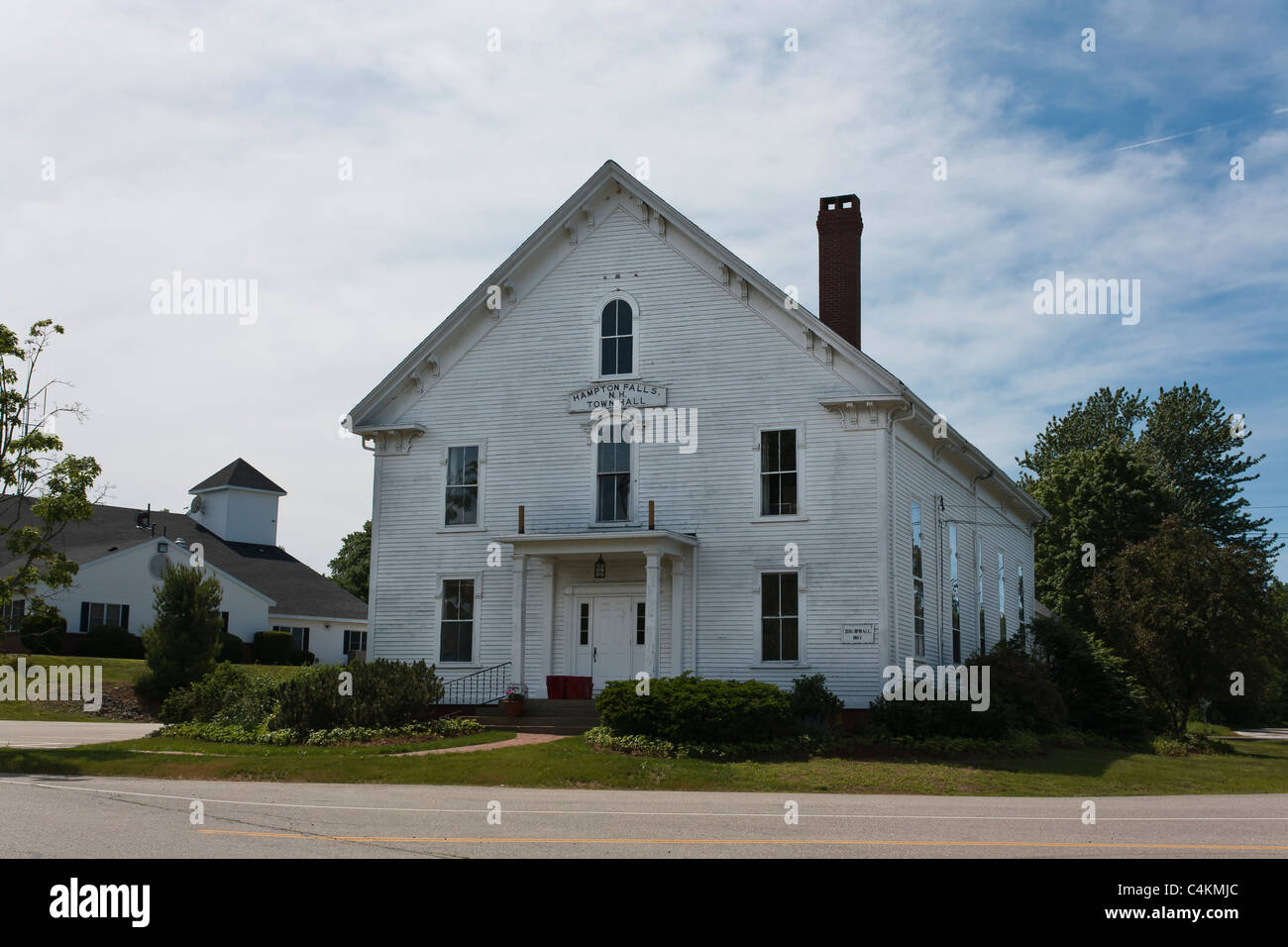 Kleinstadt New England Rathausgebäude, Hampton Falls, New Hampshire Stockfoto