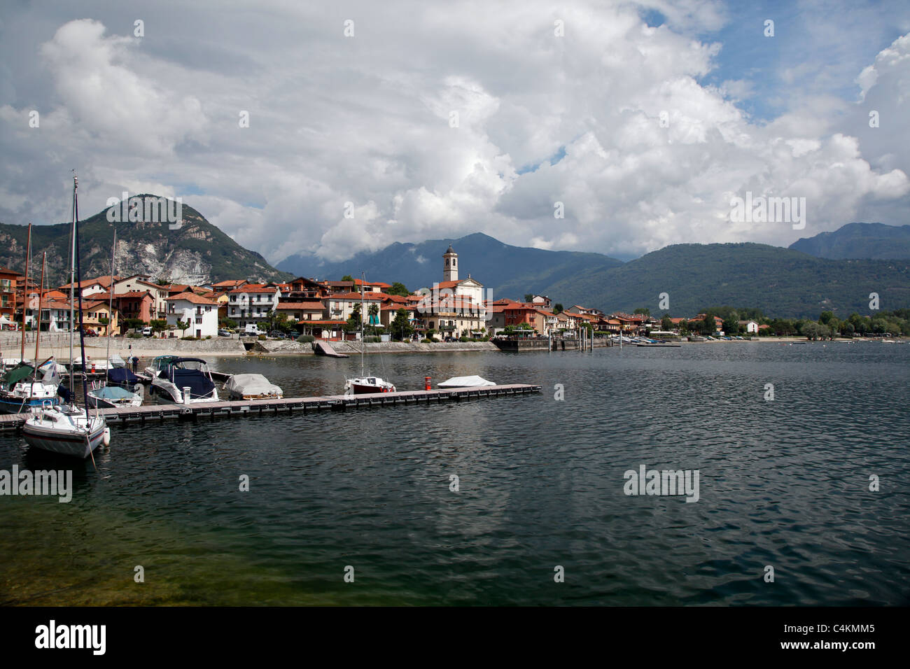 Feriolo di Baveno Seepromenade und Hafen Stockfoto
