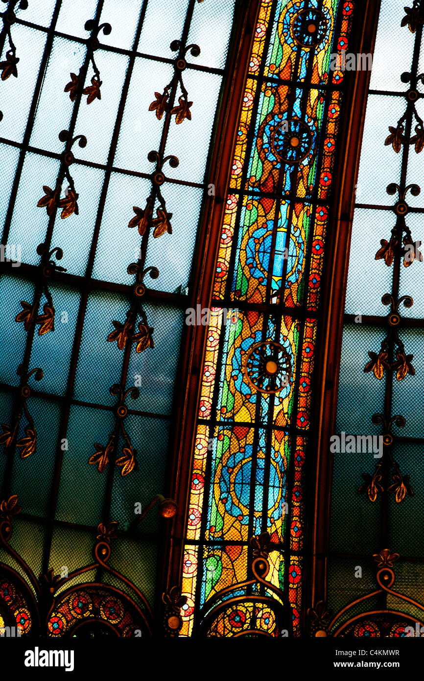 Galeries Lafayette, Kuppel Designdetails, Paris, Frankreich, Europa Stockfoto