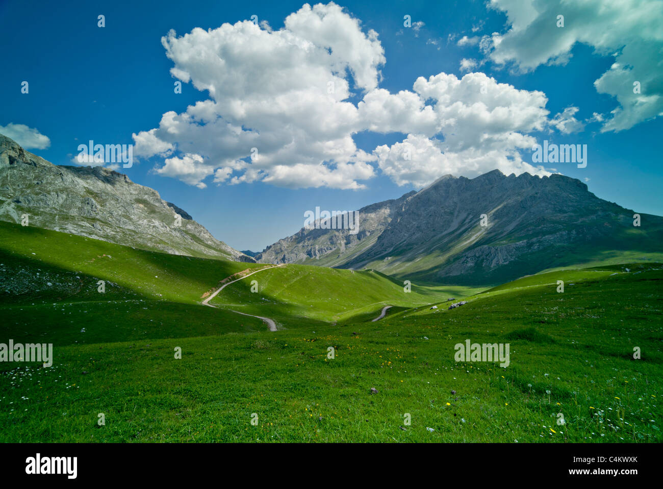 Zu Fuß Land: die Picos de Europa, Kantabrien Nordspanien Stockfoto