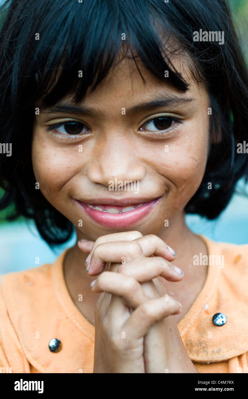 Mädchen Moni Flores Indonesien Stockfoto