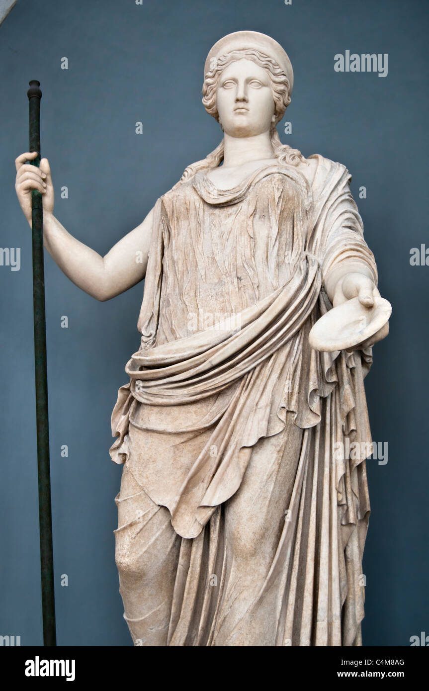 Statue der Gottheit / Borghese Hera / in den Museen des Vatikan, Vatikanstadt Stockfoto
