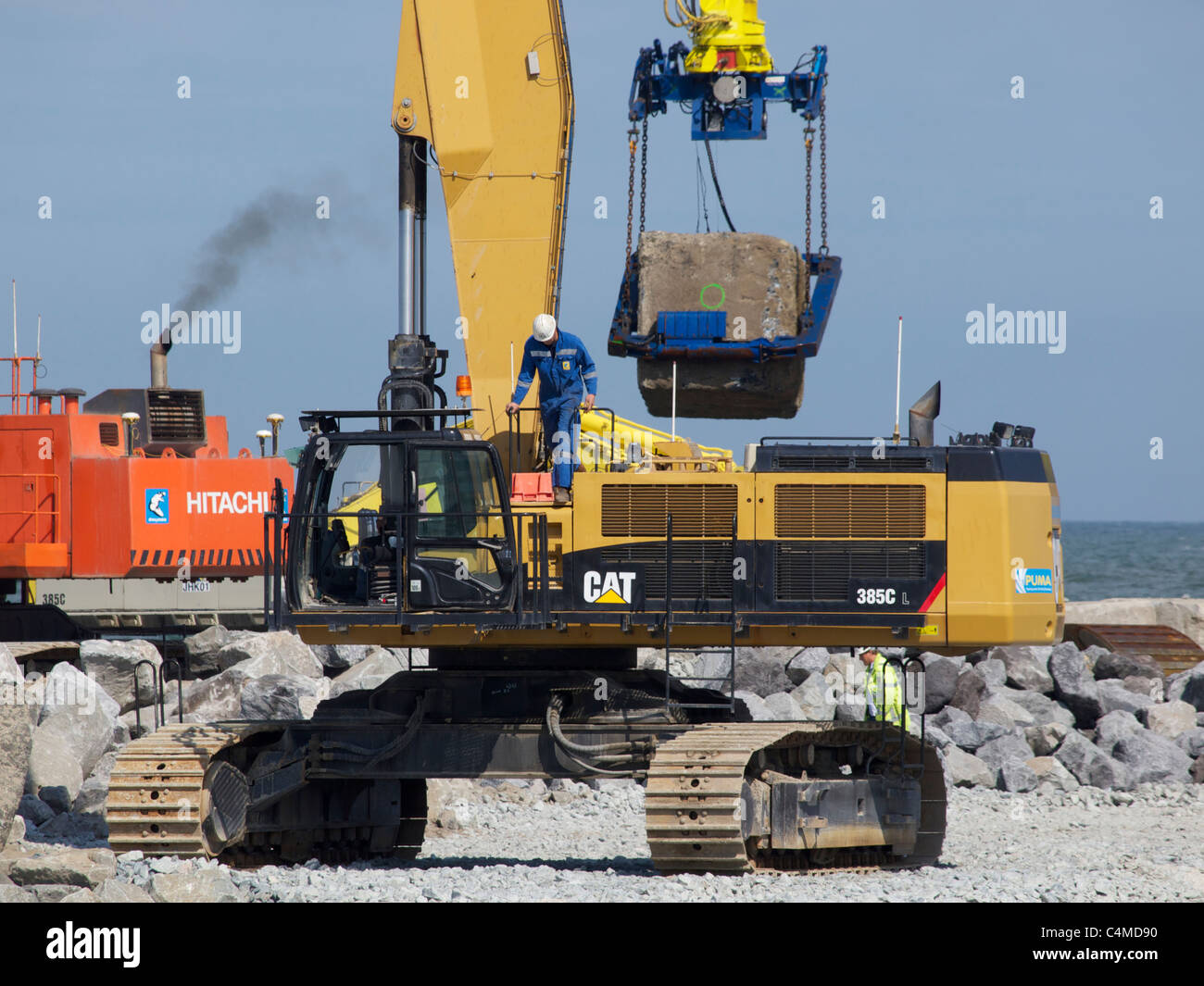 Baustelle der Maasvlakte 2, Hafen von Rotterdam Niederlande Stockfoto