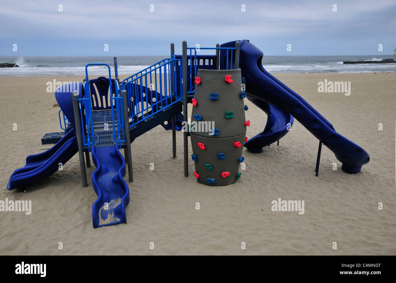 Ein Spielplatz am Strand bei Avon-by-the-Sea, New Jersey Stockfoto