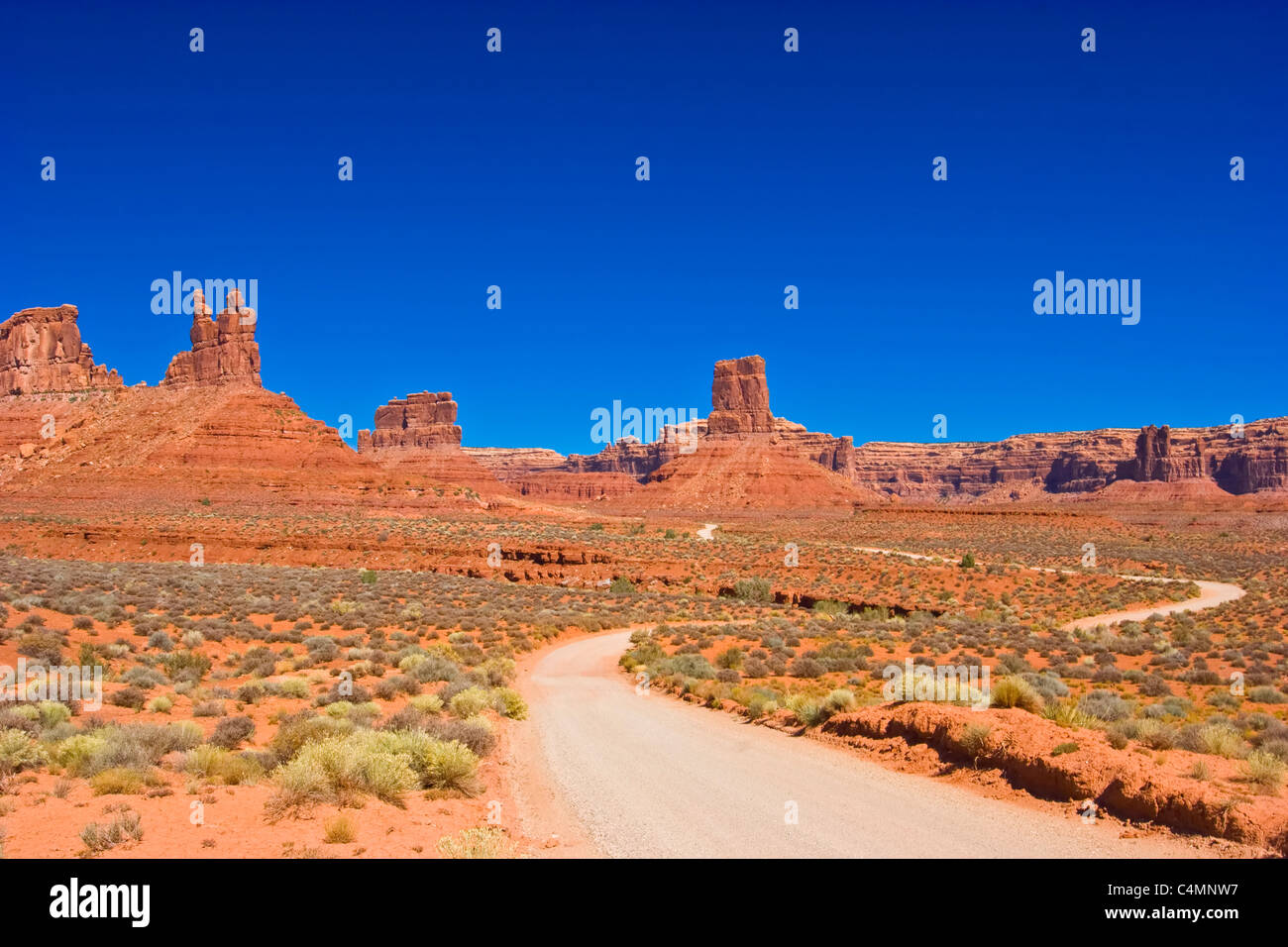 Straße in das Tal der Götter. Utah, Usa Stockfoto