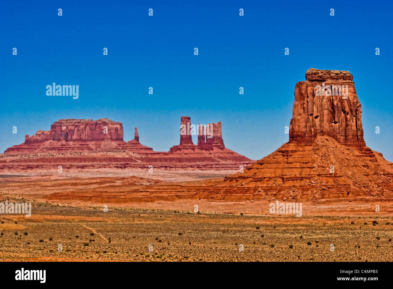 Türme im Monument Valley. Arizona, Usa Stockfoto