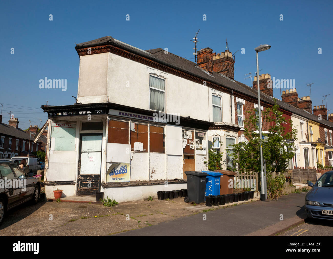geschlossen-Shop in Norwich, Großbritannien Stockfoto