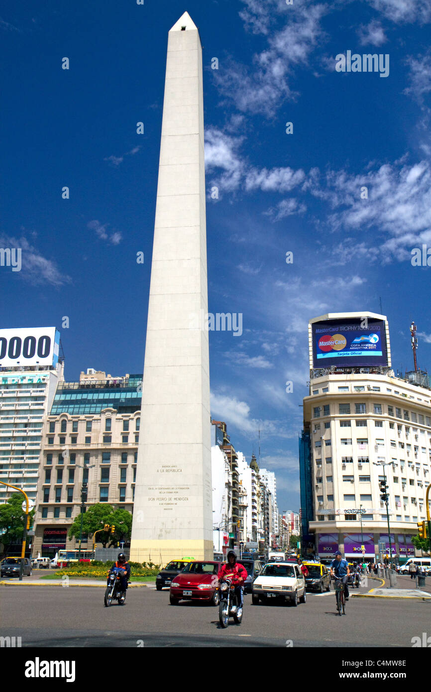 Oblelisk von Buenos Aires, Argentinien. Stockfoto