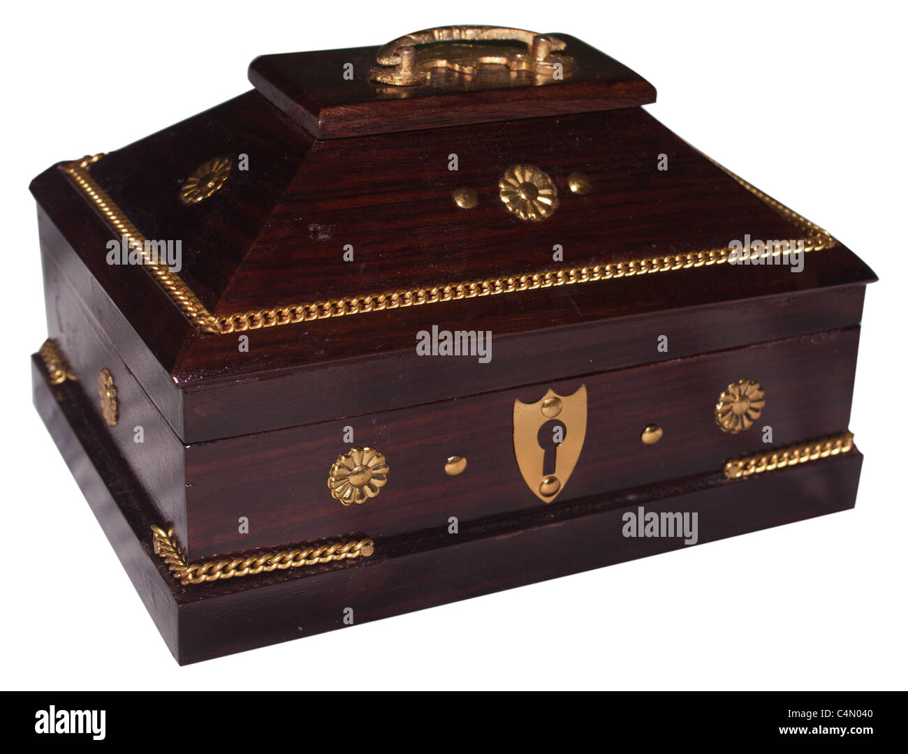 Ein Ornament-Box für die Abhaltung von Schmuck. Stockfoto