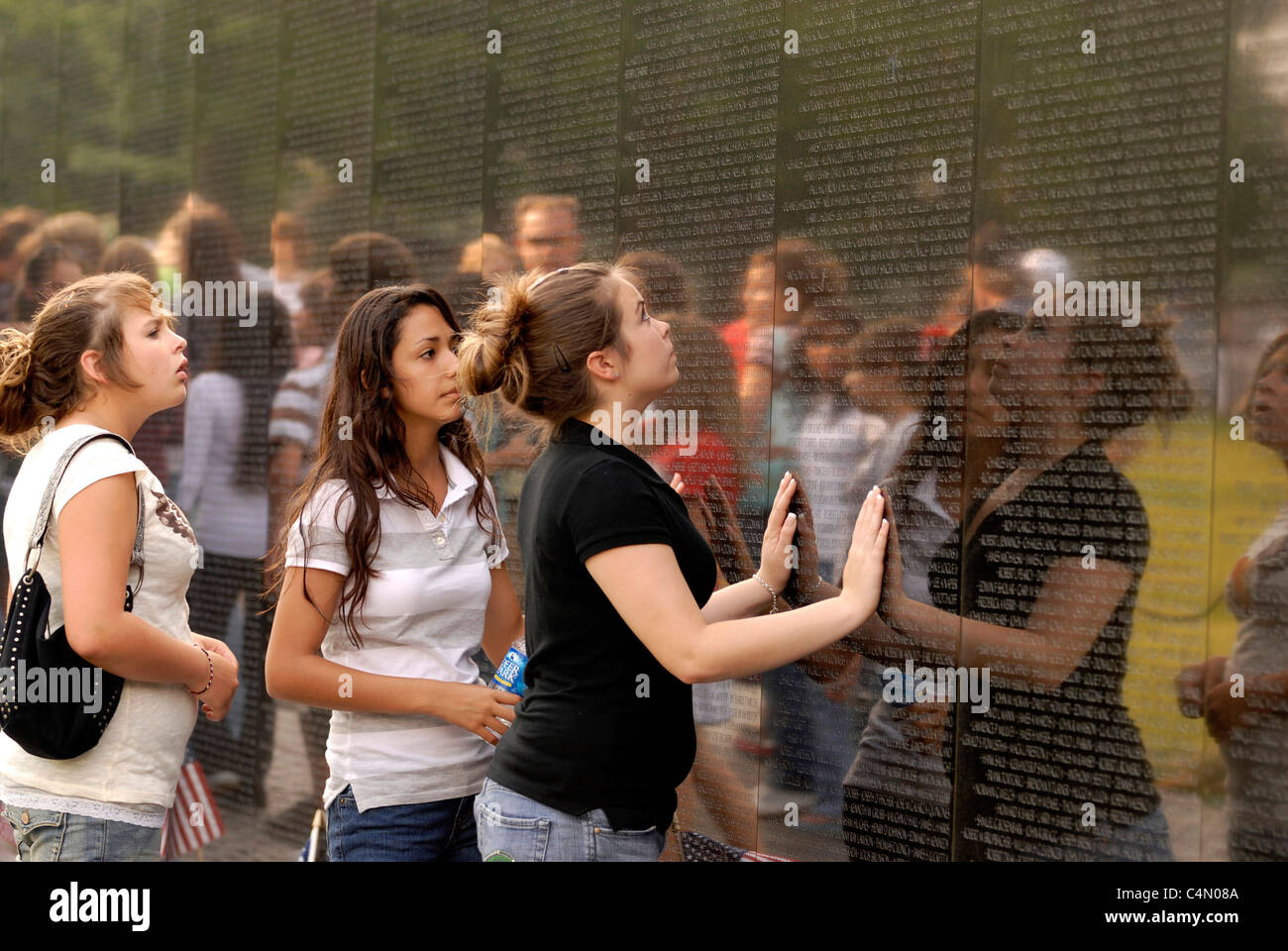 Das Vietnam Veterans War Memorial widmet sich der 58.253 US-Militärangehörige und Frauen, die im Vietnam-Krieg gestorben. Washington D.C U Stockfoto