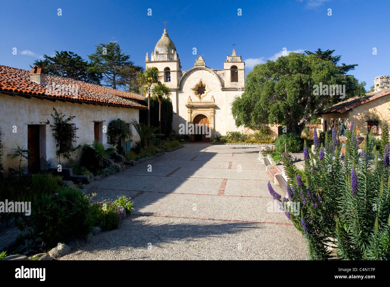 Mission San Carlos Borroméo del Río Carmelo, Carmel Mission in Kalifornien. Stockfoto