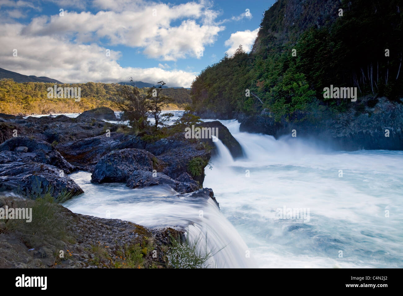 Wasserfälle in Chile Stockfoto