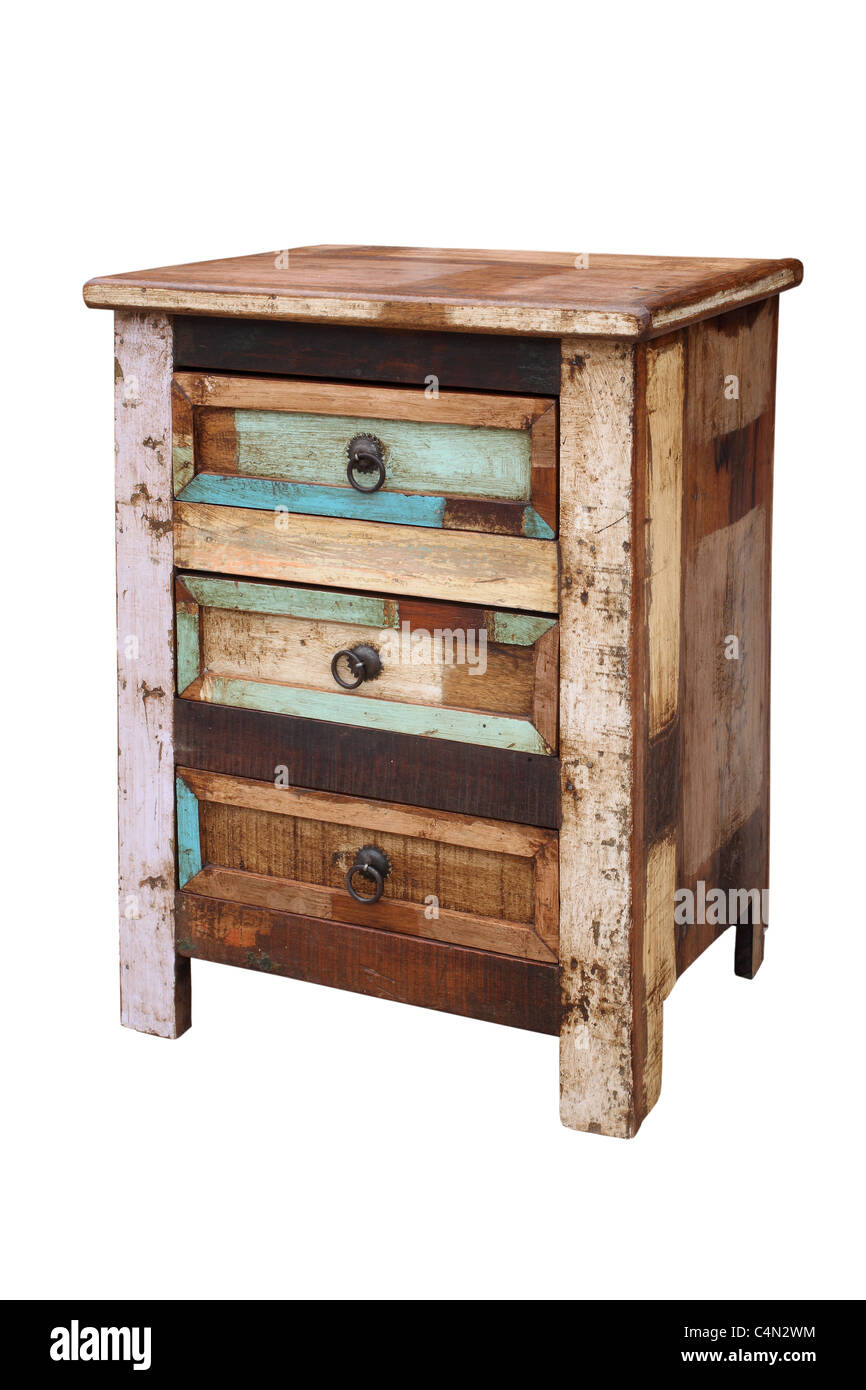 über gebrauchte Kommode alt Stockfoto