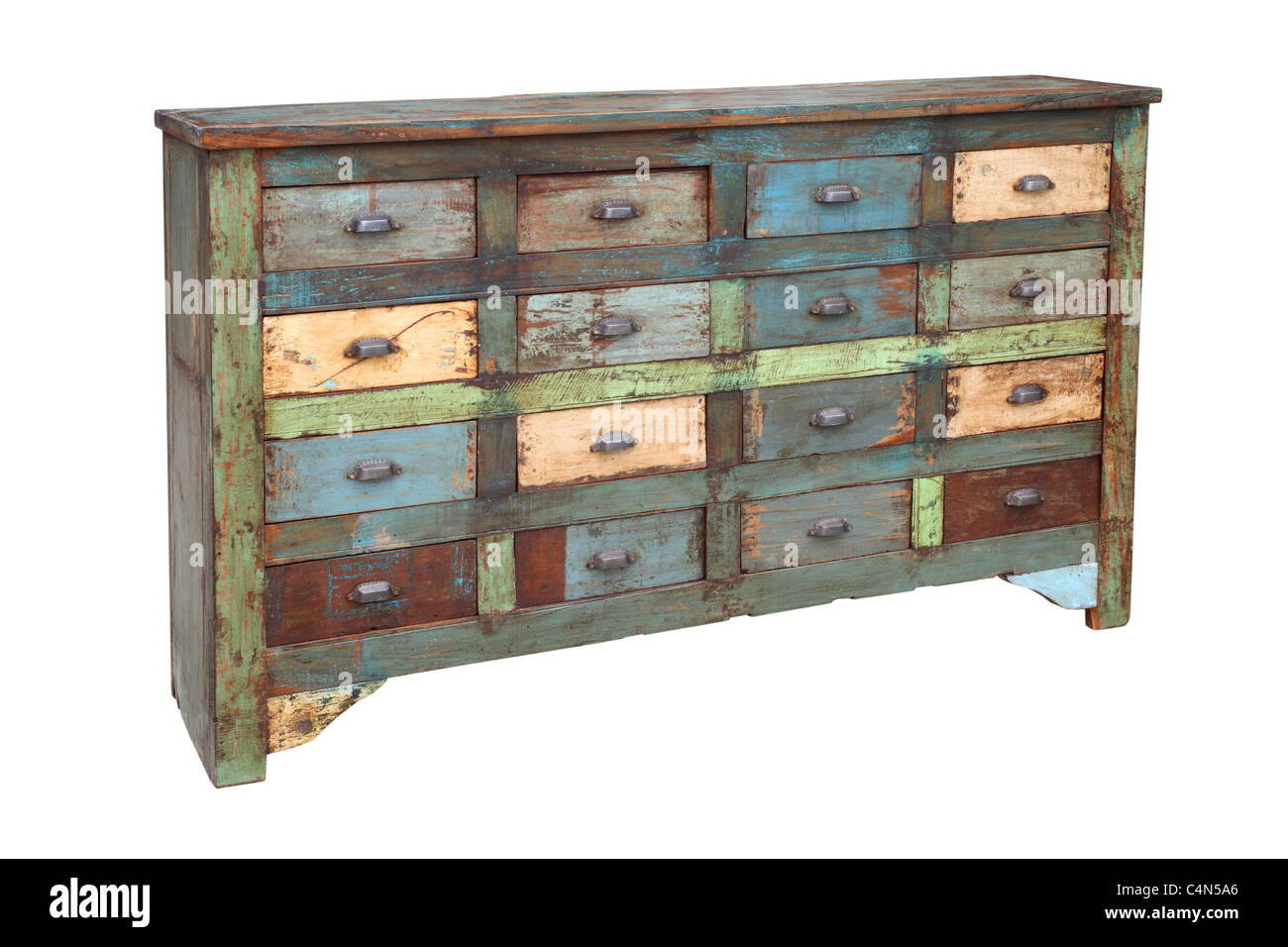 über gebrauchte Kommode alt Stockfoto