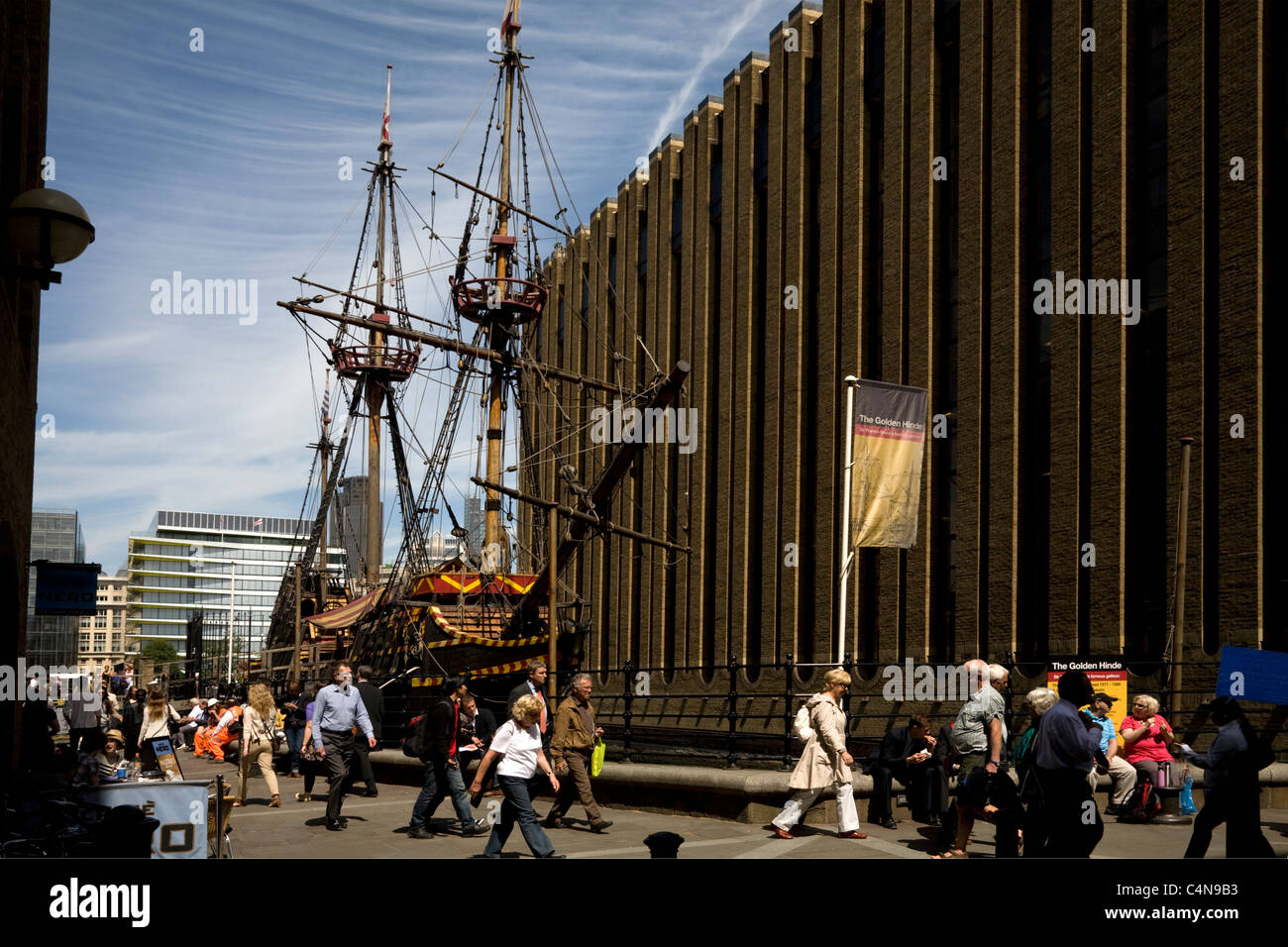 die golden Hind St Mary Overie dock Southwark London England Stockfoto