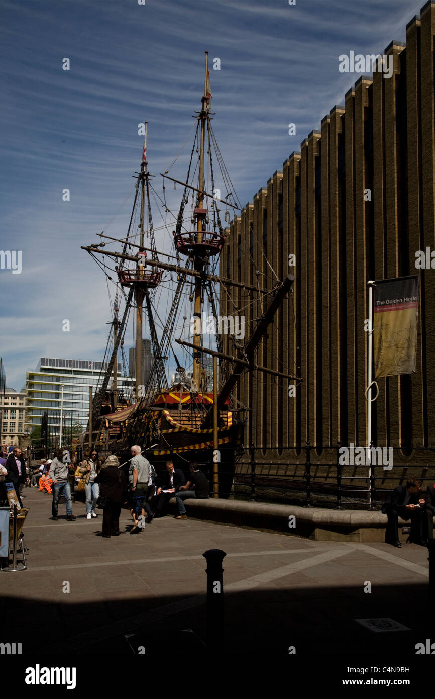 die golden Hind St Mary Overie dock Southwark London England Stockfoto