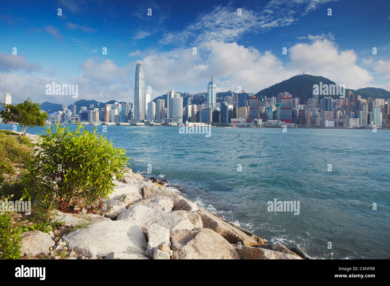 Skyline von Hong Kong Island, Hongkong, China Stockfoto