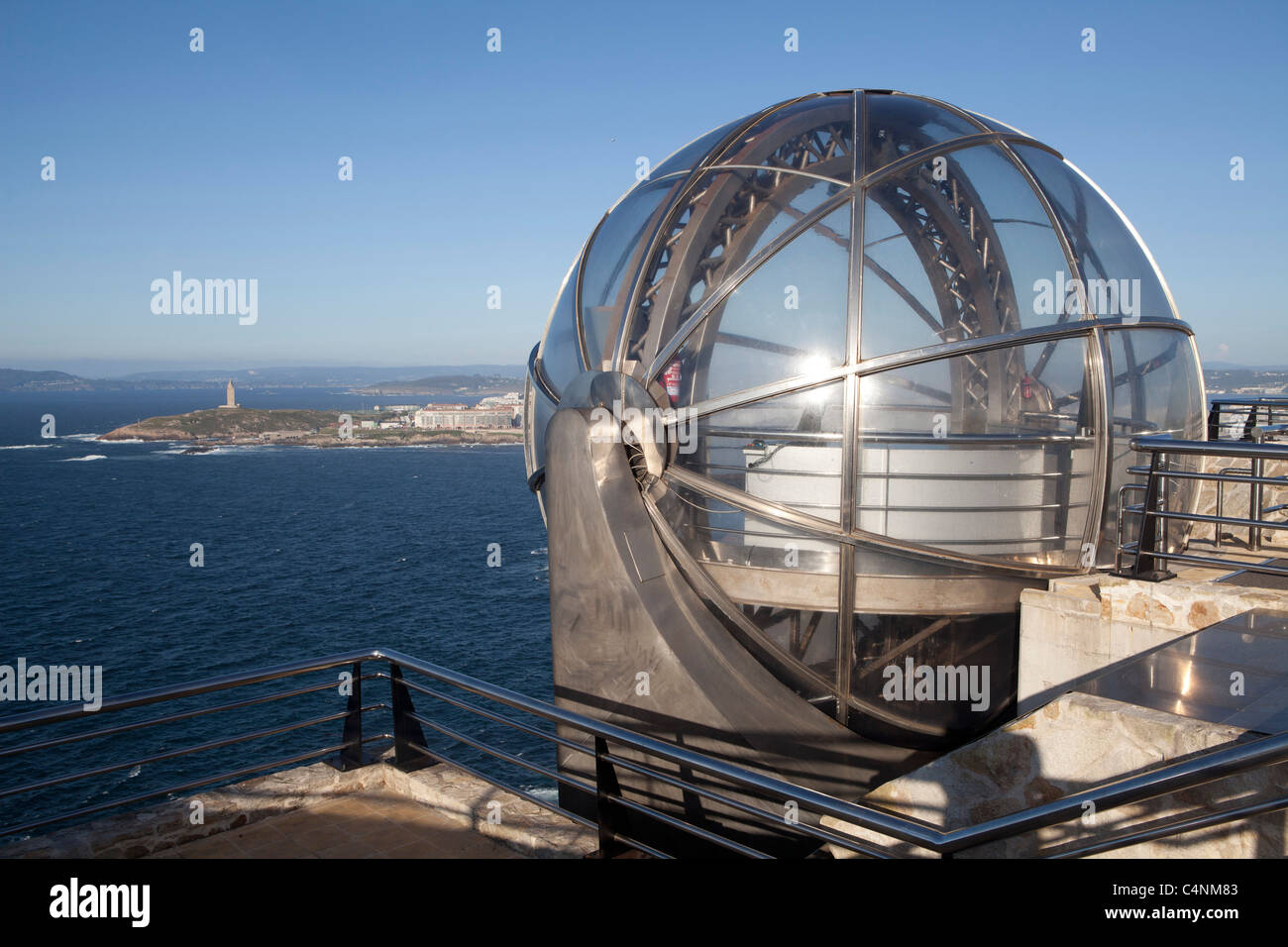 Coruña Spanien Strand Coruna Galizien Meer Reisen Küste touristischen Verkehr tegnology Stockfoto