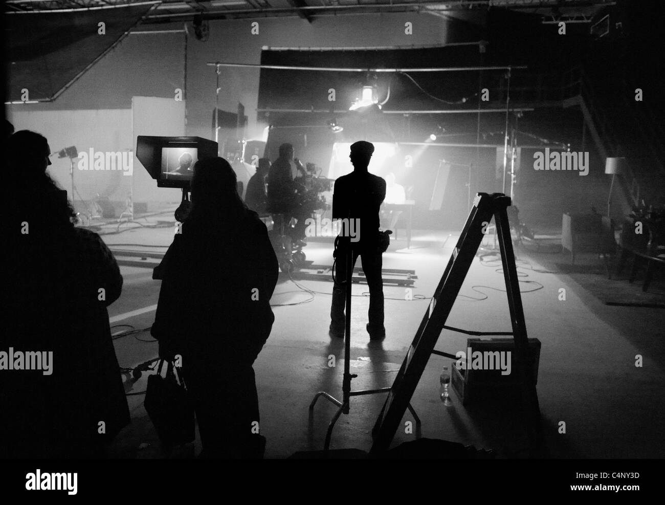 Am Set von einem TV-Werbespot für den Juno Awards Stockfoto