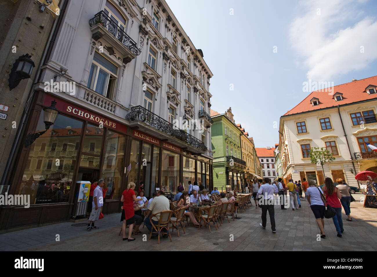 Chocolate Cafe, Hauptplatz, Altstadt, Bratislava, Slowakei Stockfoto