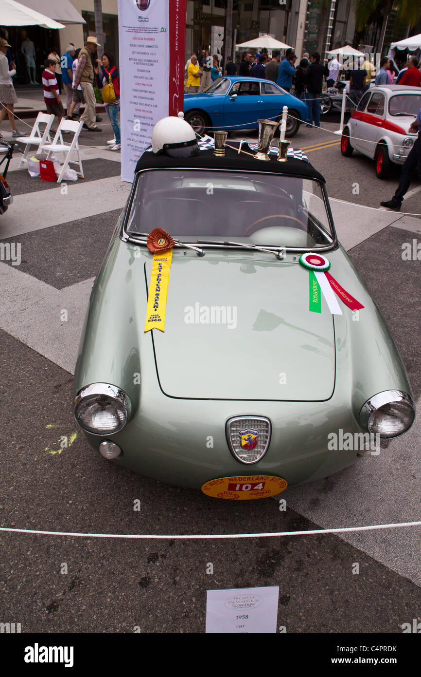 Ein 1958 Fiat Abarth am Concours 2011 Rodeo Drive Stockfoto