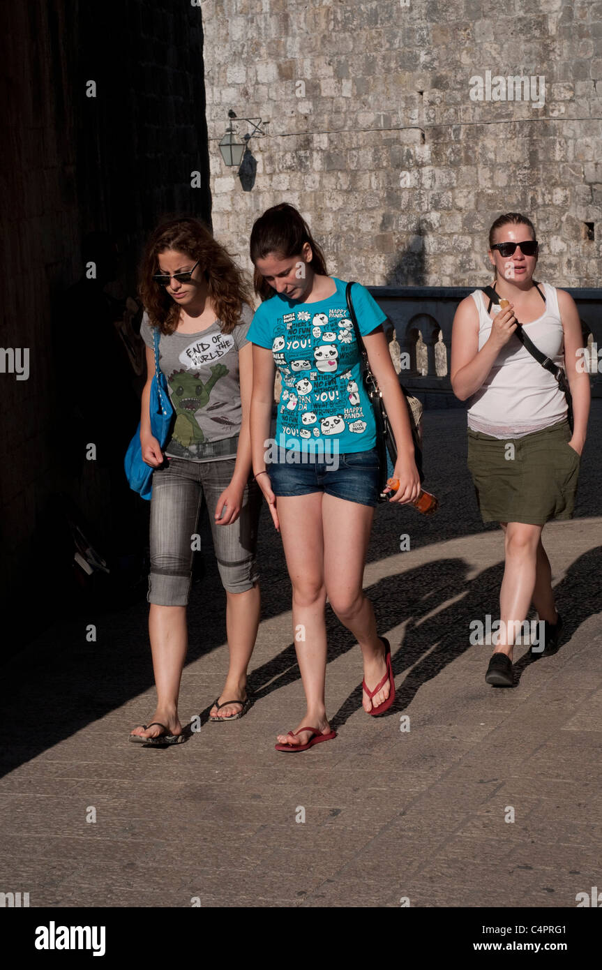 Menschen, Pile-Tor, Dubrovnik, Kroatien Stockfoto