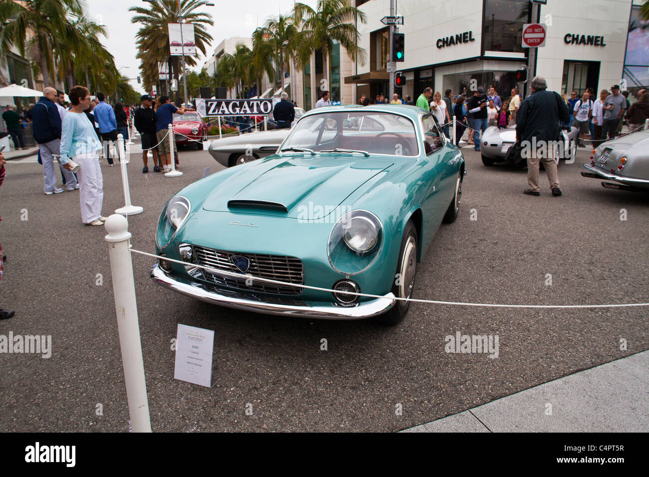 Ein 1959 Lancia Flaminia Zagato 2011 Rodeo Drive Concours Stockfoto