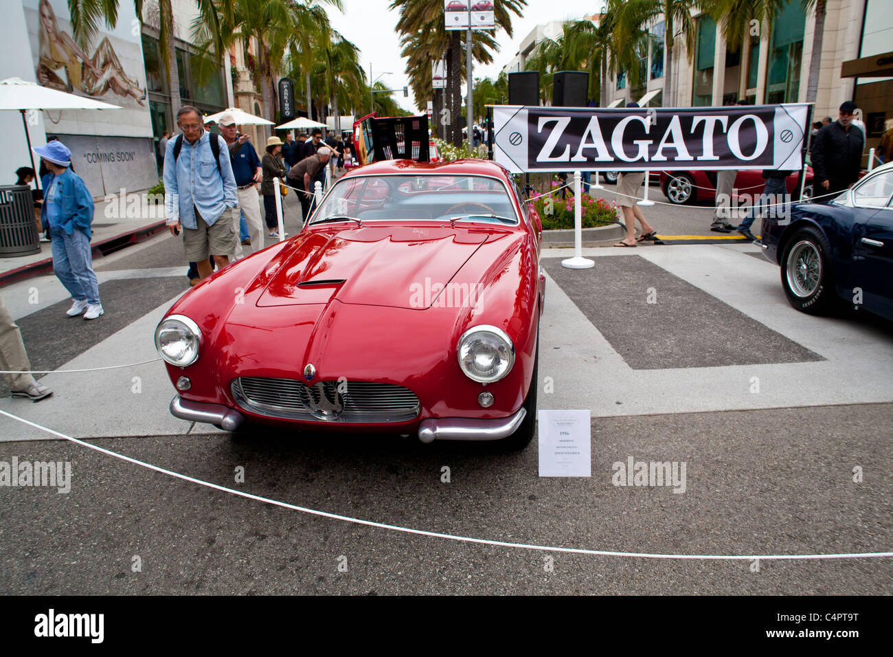 Ein 1956 Maserati A6G2000 Zagato 2011 Rodeo Drive Concours Stockfoto