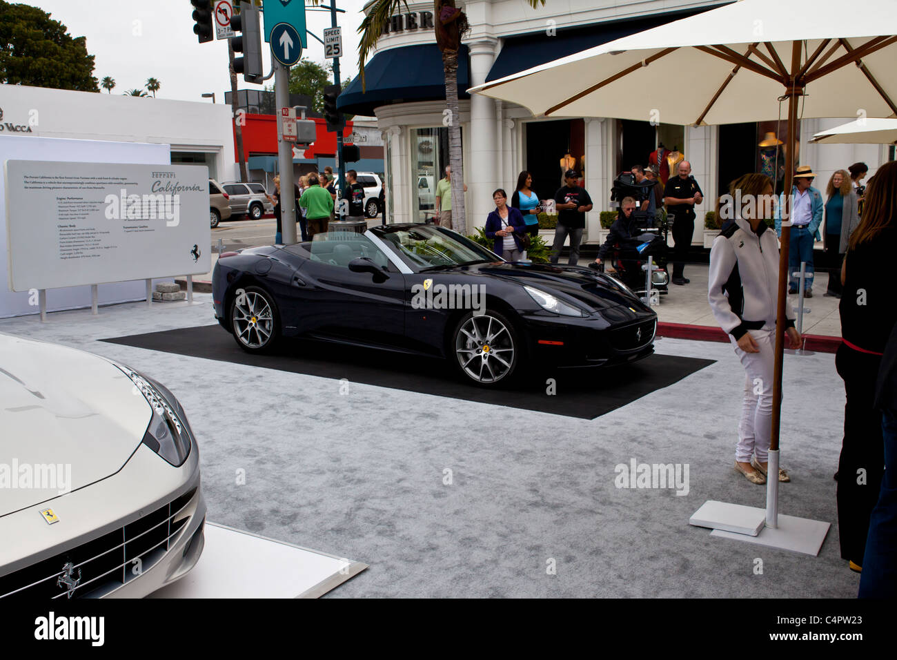 Ein Ferrari California in den Concours 2011 Rodeo Drive Stockfoto