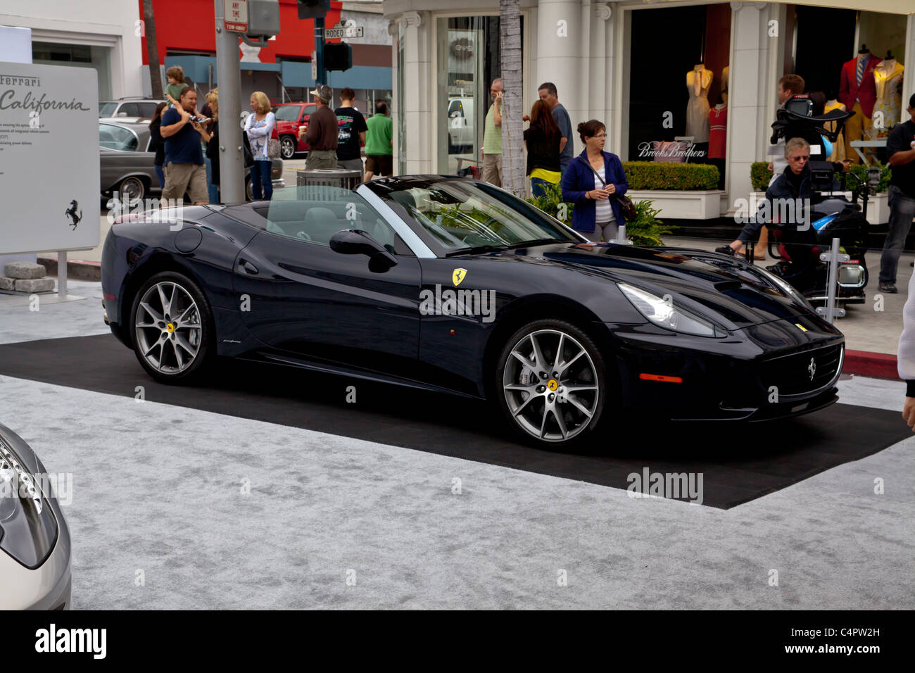 Ein Ferrari California in den Concours 2011 Rodeo Drive Stockfoto