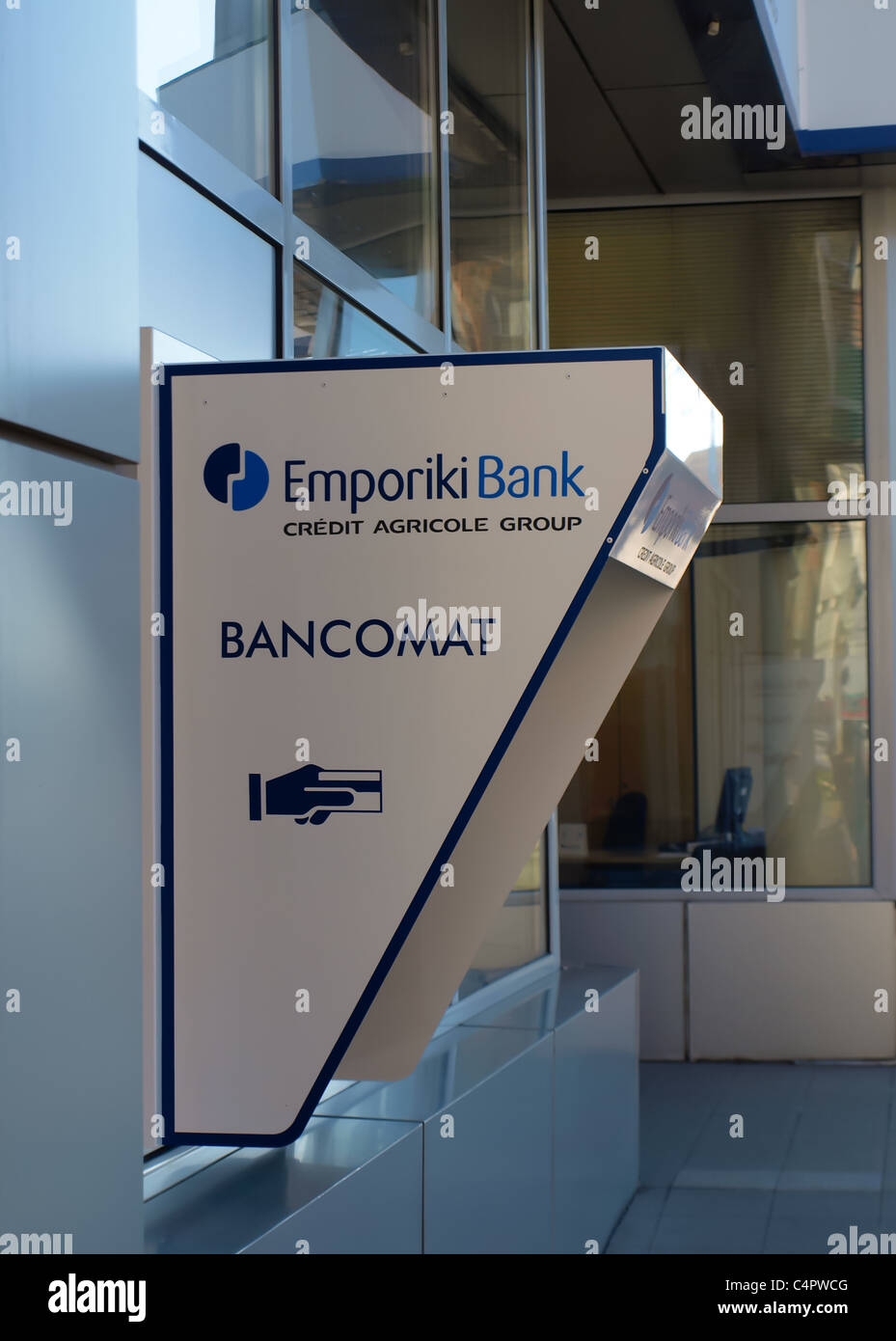 Emporiki Bank ATM. Stockfoto