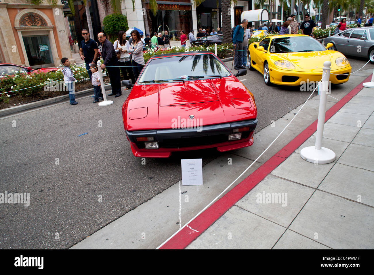 1983 Lamborghini Jalpa am Concours 2011 Rodeo Drive in Beverly Hills California Stockfoto