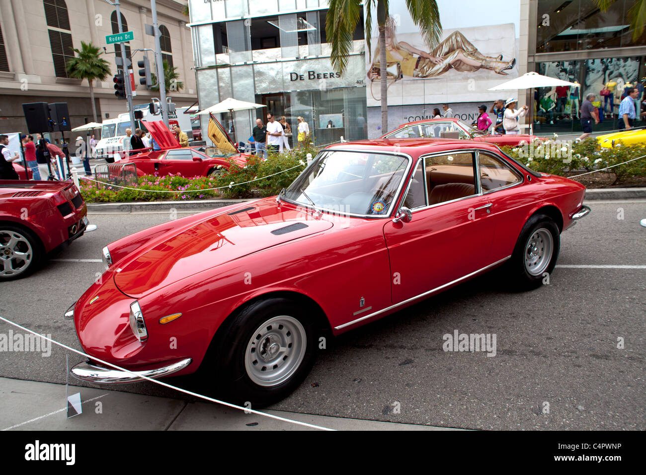Eine 1969 Ferrari 365 GTC am Concours 2011 Rodeo Drive in Beverly HIlls Kalifornien Stockfoto