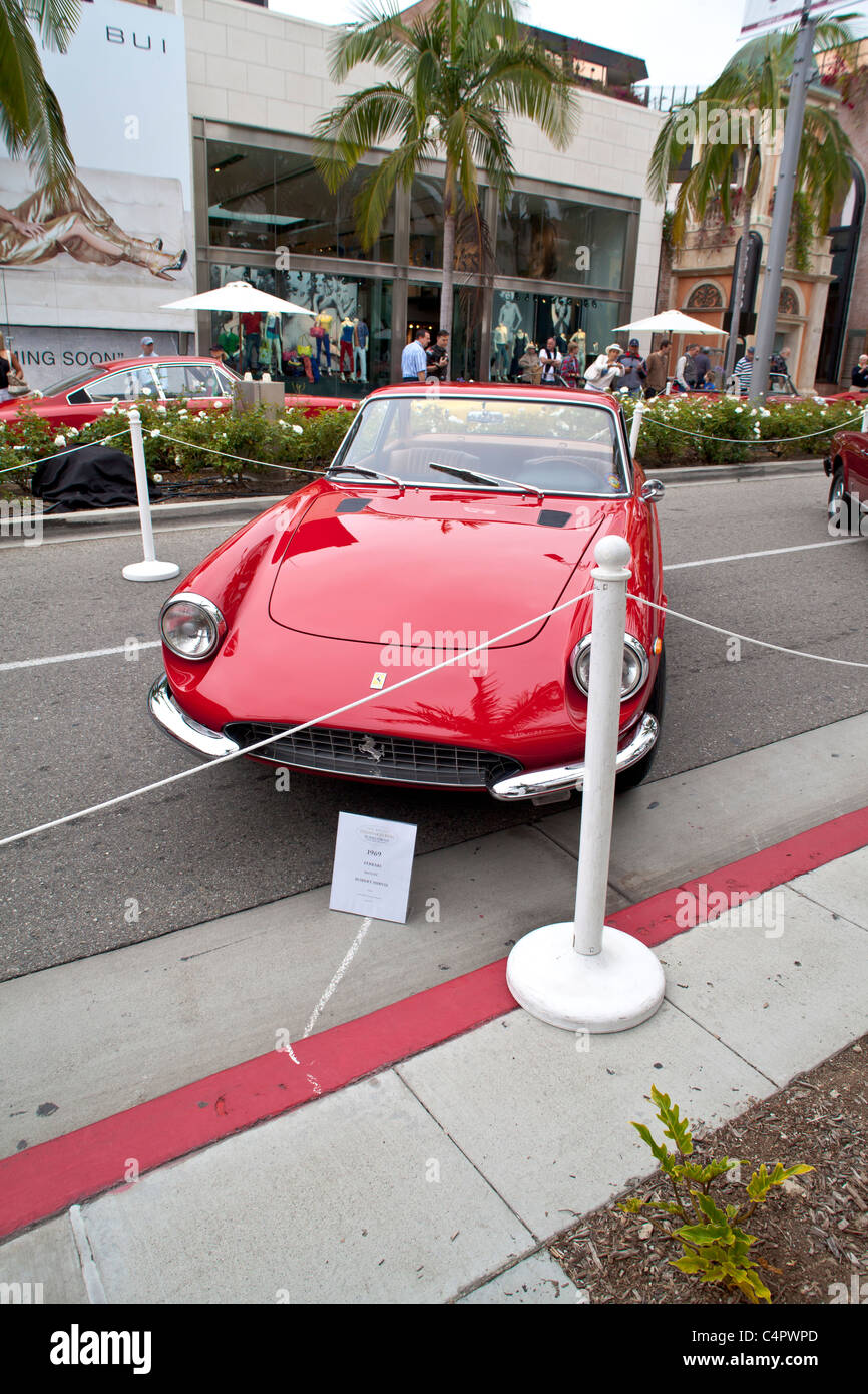 Eine 1969 Ferrari 365 GTC am Concours 2011 Rodeo Drive in Beverly HIlls Kalifornien Stockfoto