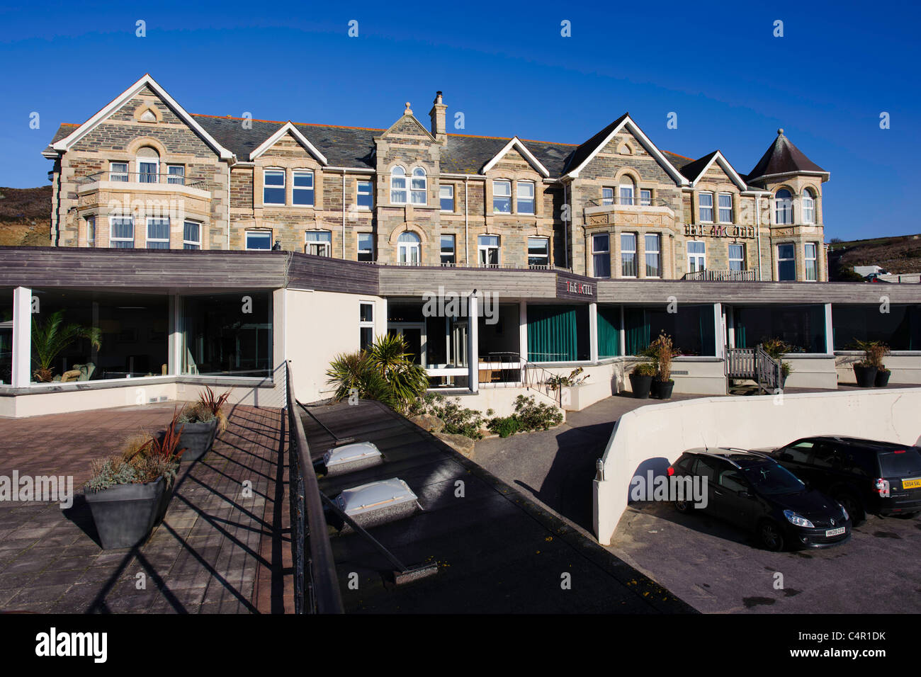 Das Watergate Bay Hotel Watergate Bay in der Nähe von Newquay Cornwall UK Stockfoto