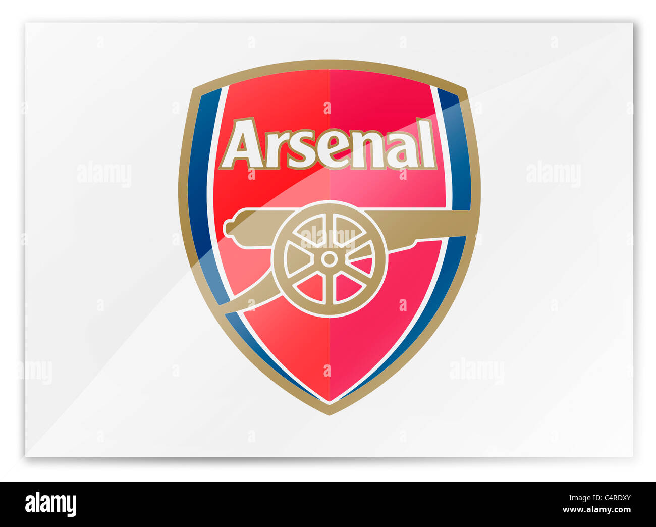 Arsenal FC Symbol logo Flagge Stockfoto