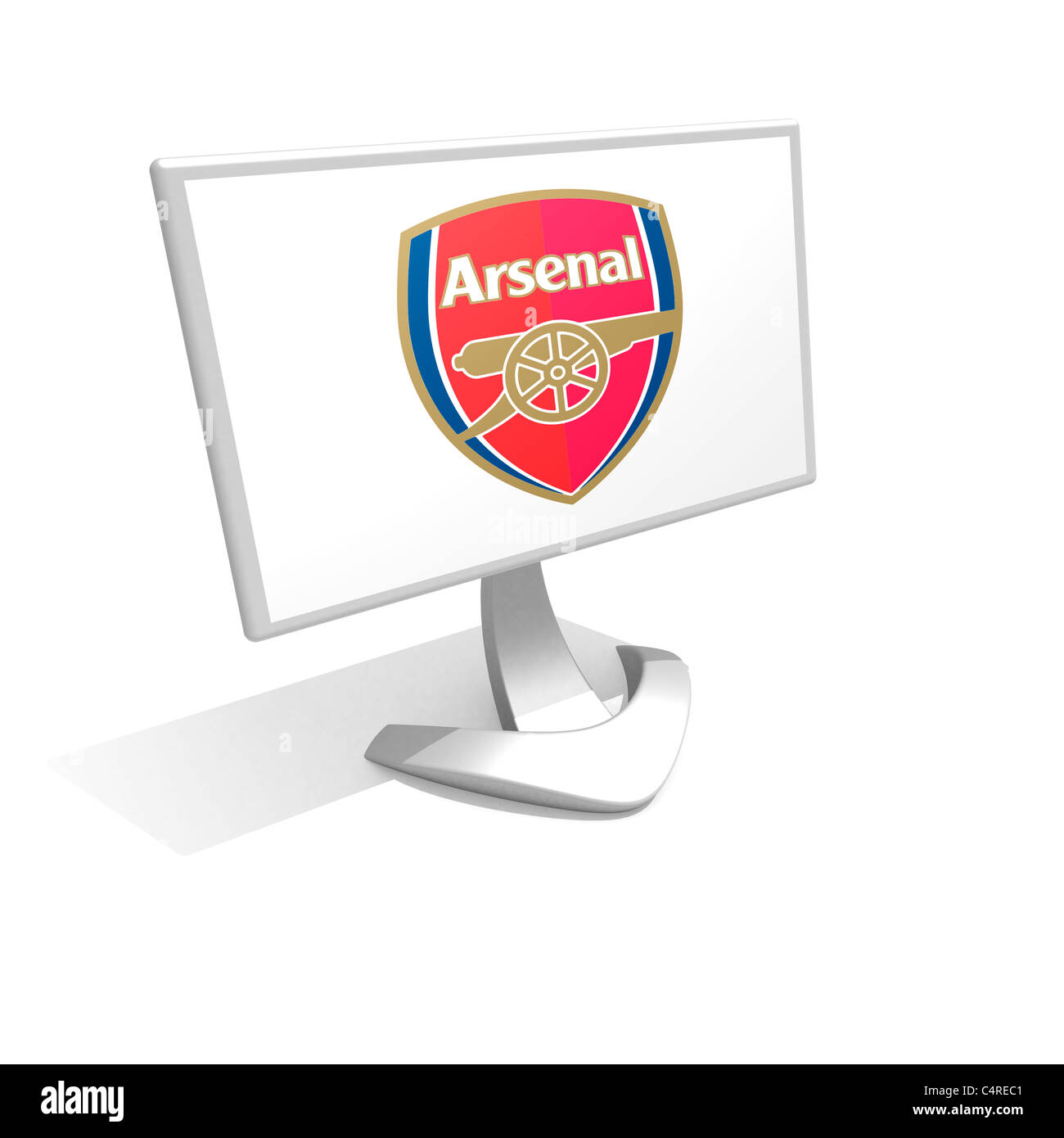 Arsenal FC Symbol logo Flagge Stockfoto