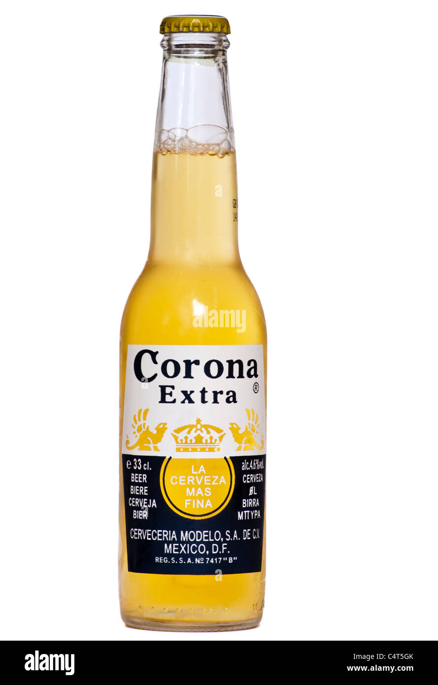 Flasche Corona Extra mexikanisches Bier Stockfoto