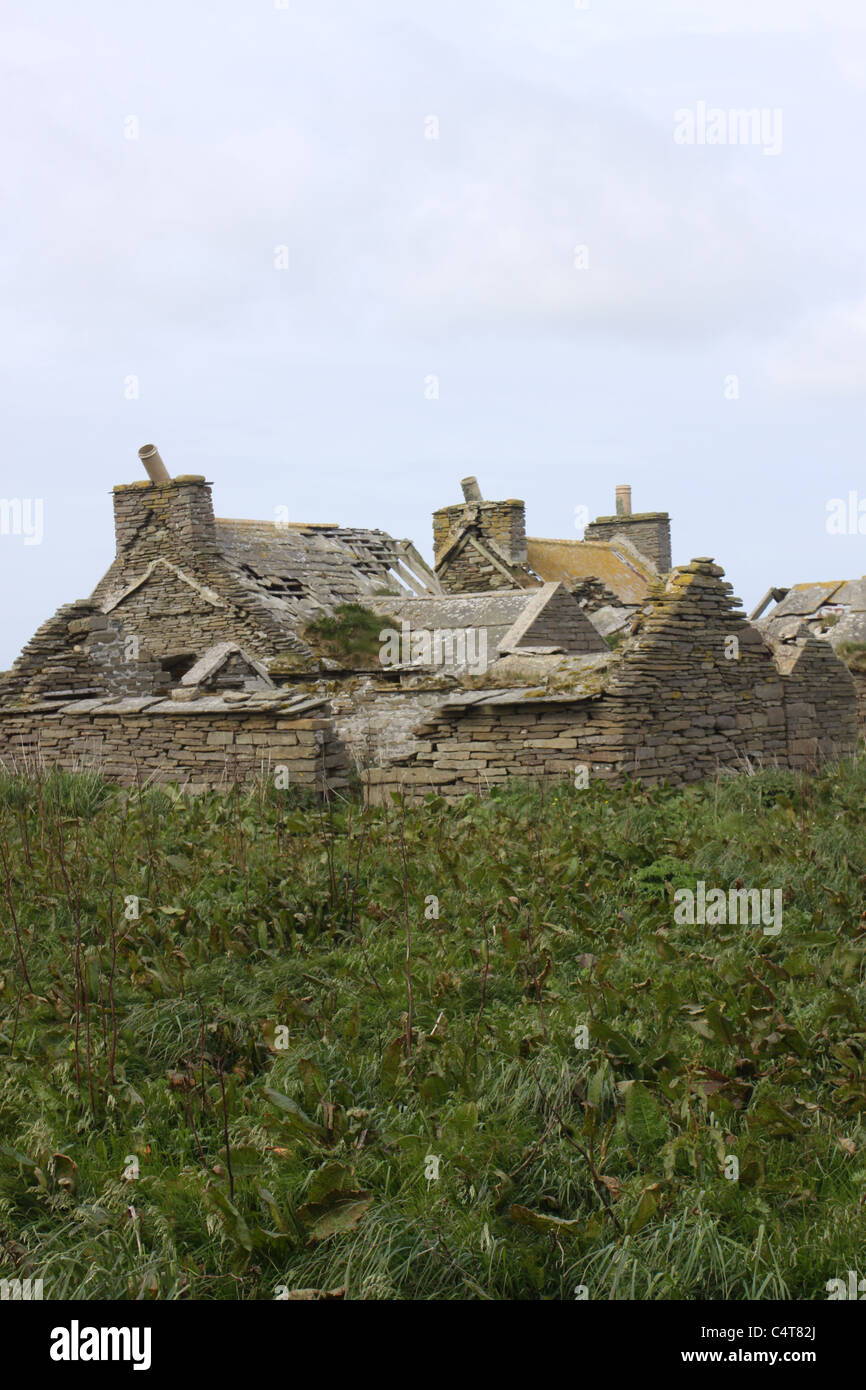 zerstörten Bauernhaus Papa Westray Orkney Schottland Mai 2011 Stockfoto