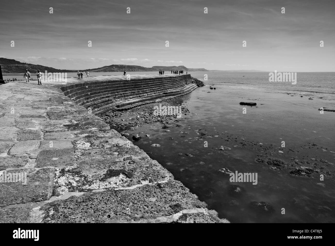 Die Cob bei Lyme Regis an der Küste von Dorset Jurassic Stockfoto