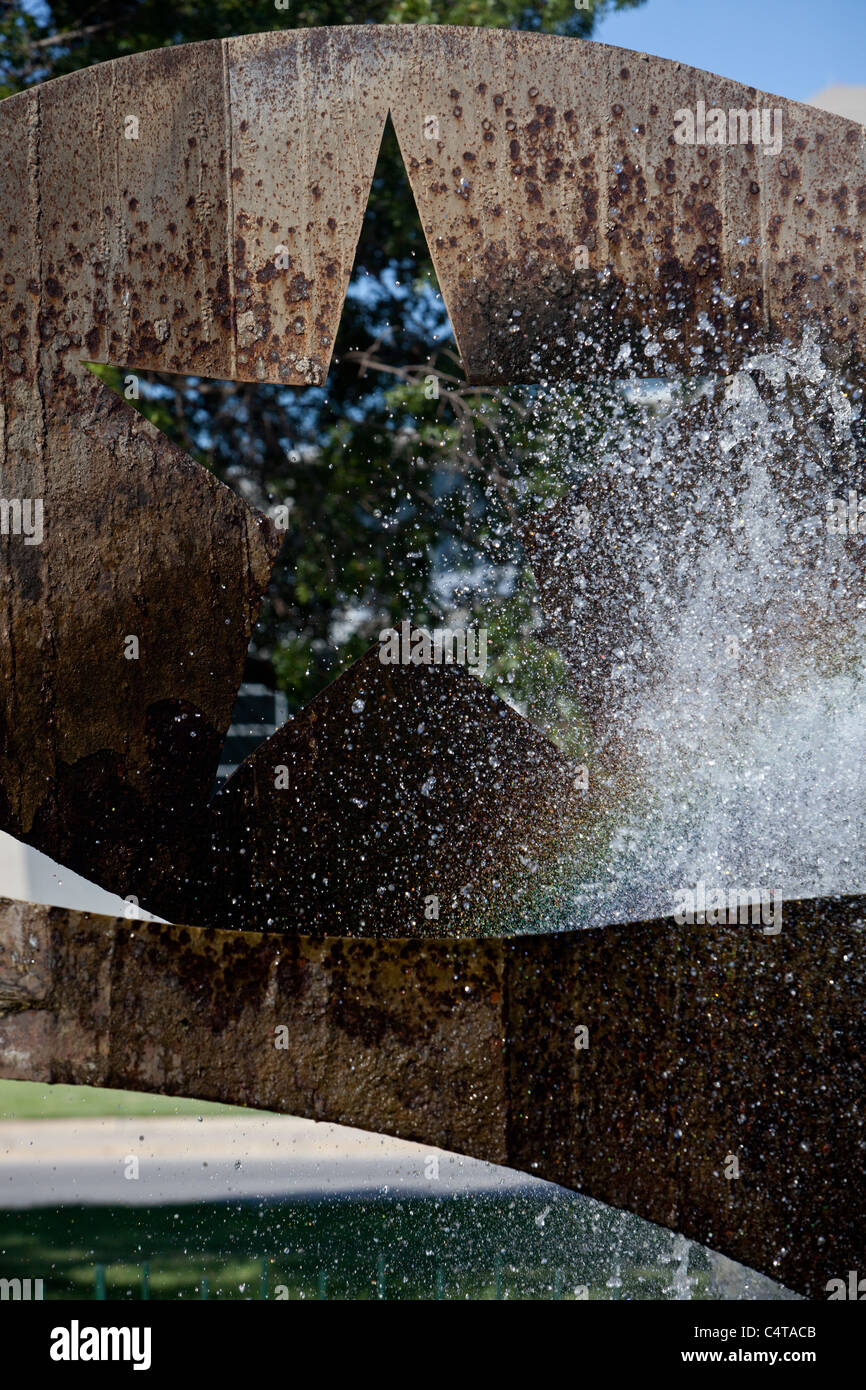 Bicentennial Denkmal und Brunnen im Auditorium Shores in Austin, Texas Stockfoto