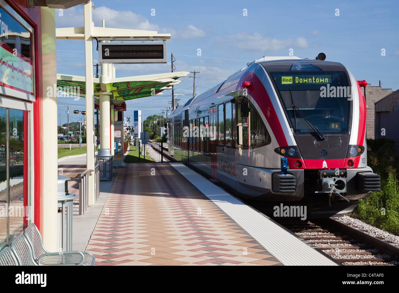 Austin - Capitol Metro Light Rail Stockfoto