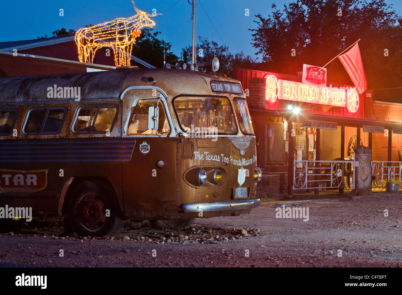 Die gebrochene Speiche Bar und Dancehall - Austin, Texas Stockfoto