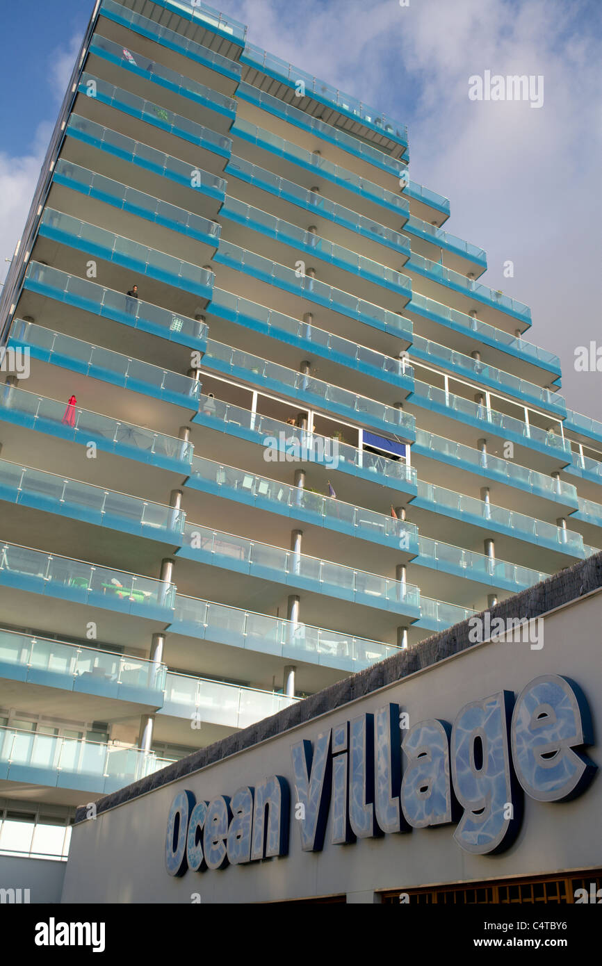 Ocean Village Wohnungen Gibraltar Stockfoto