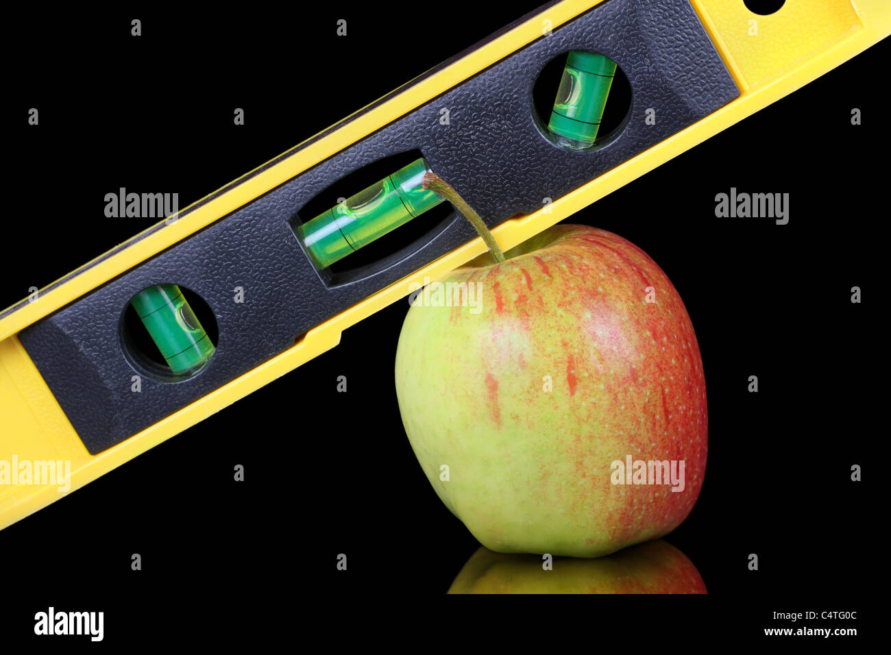 Konzeptbild einer ausgewogenen Ernährung Stockfoto