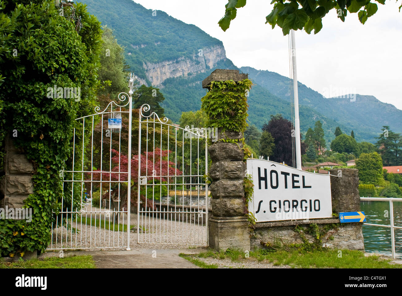 Das Hotel San Giorgio, Lenno, Comer See, Italien Stockfoto