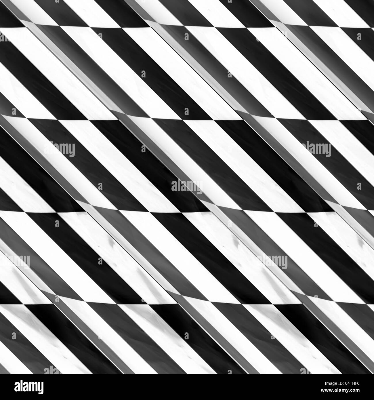 Ein abstraktes schwarz-weiß geometrische Muster mit rechteckig geformte Boxen. Stockfoto