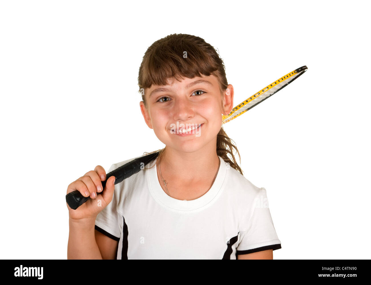 Badminton-Mädchen Stockfoto