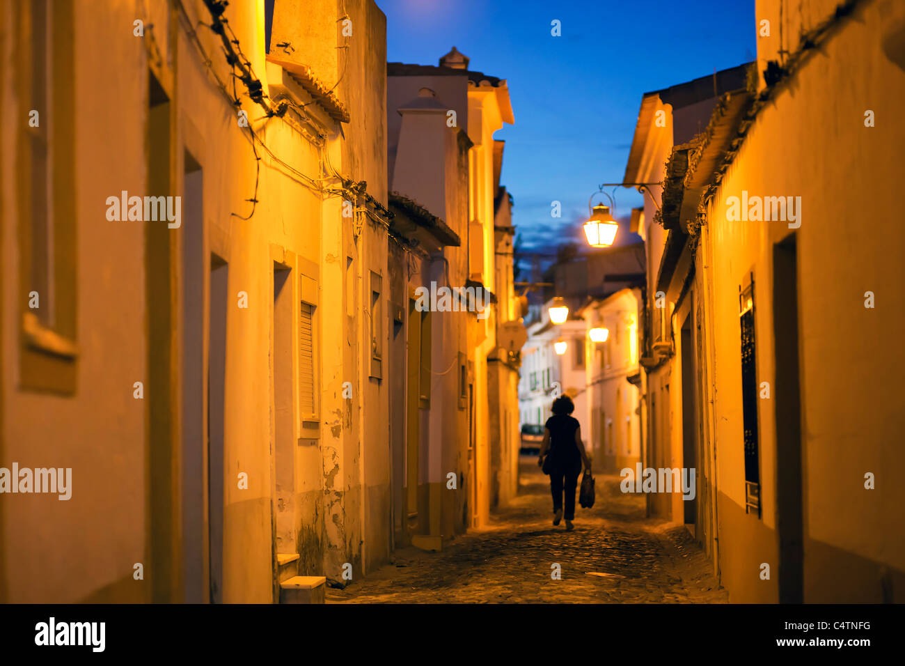 Evora ta Twilight, Europa, Portugal Stockfoto