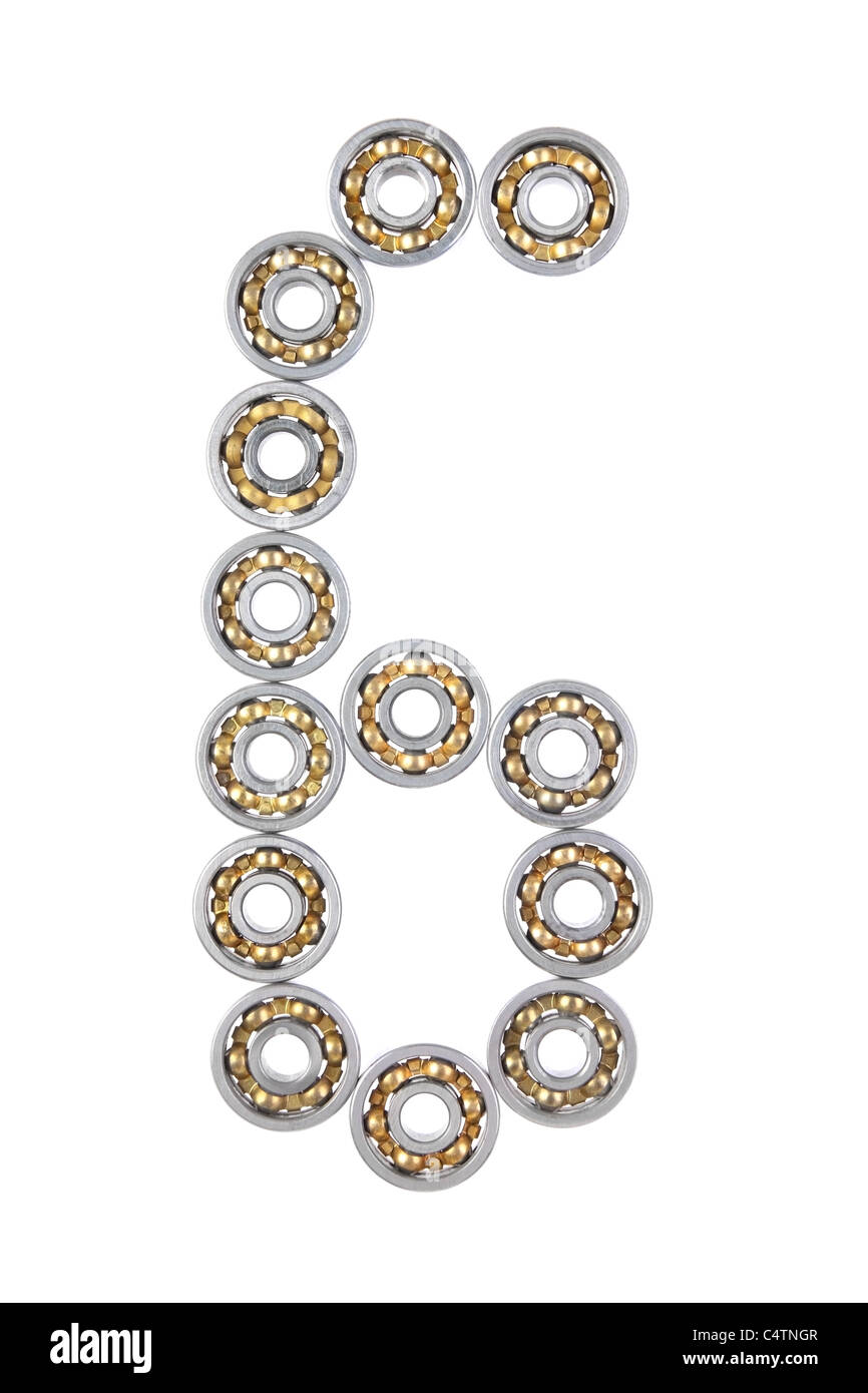 Nummer sechs Stockfoto